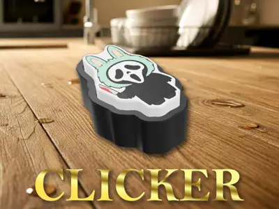 Halloween Labubu Scream keyring Clicker