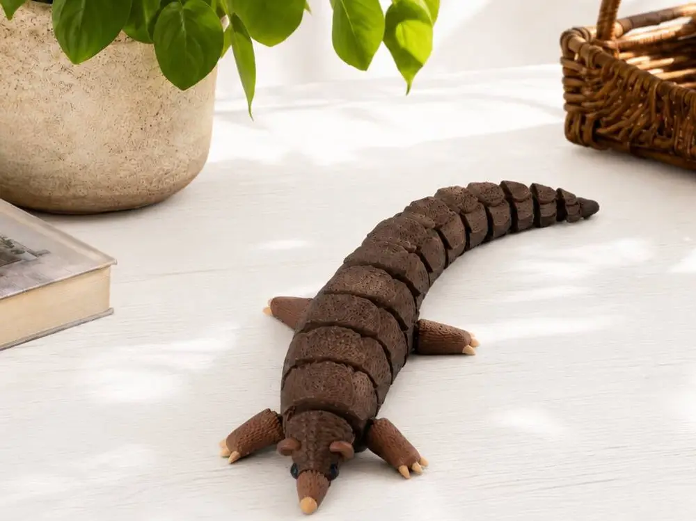 Knitted Pangolin Flexi Toy – Articulated Animal