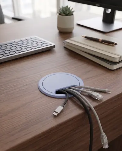 Desk cable grommets