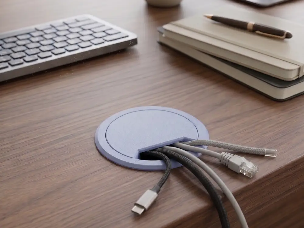 Desk cable grommets