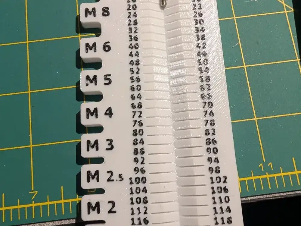 Screw measuring tool, M2-M10, 4-120mm