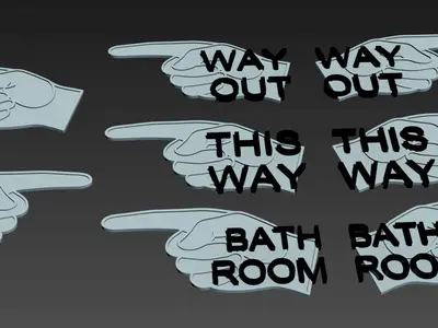 Directional signs - including premade examples.