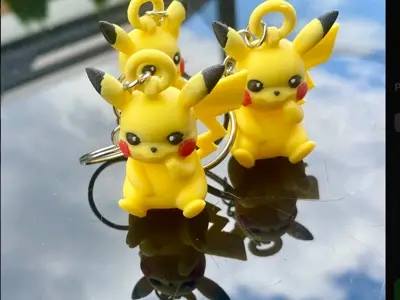 Cute Pokemon Pikachu Keychain