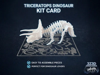 Triceratops Dinosaur Kit Card - DinoCards-CC BY-SA
