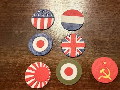 Fichas de País / Marcadores de Control de la Segunda Guerra Mundial
