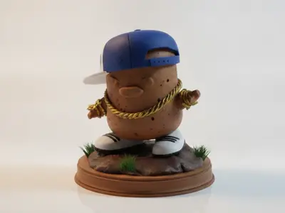 Urban Streetwear Version Of Diglett Pokemon Figurine 3D Printable