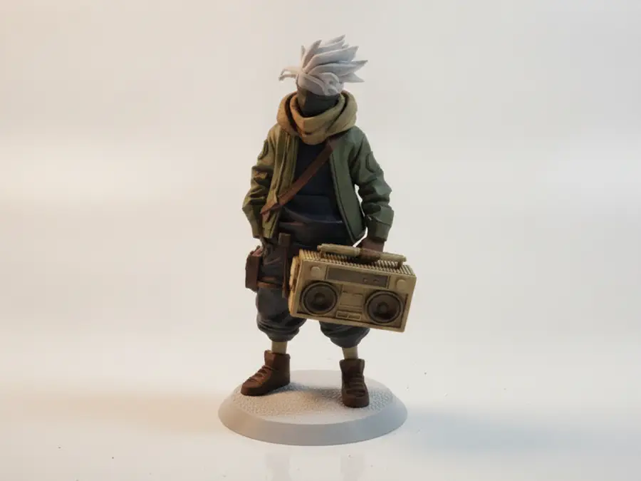 Urban Streetwear Version Of Kakashi From Naruto Figurine 3D Printable