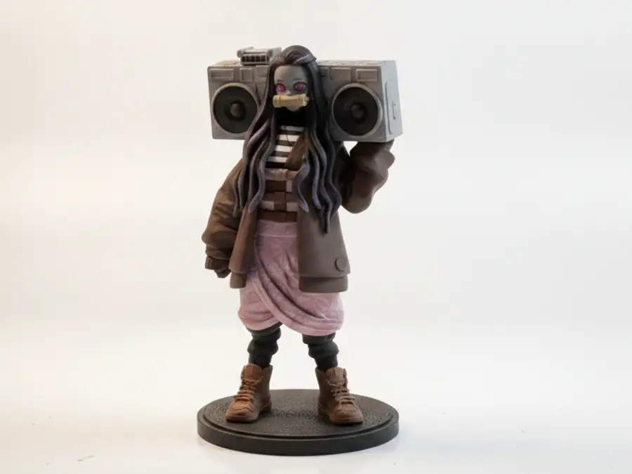 Urban Streetwear Version Of Nezuko From Demon Slayer Figurine 3D Printable
