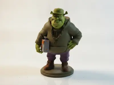 Urban Streetwear Version Of Shrek From Dreamworks Figurine 3D Printable