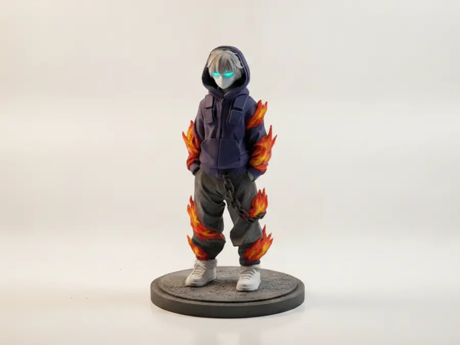 Urban Streetwear Version Of Todoroki Shoto From My Hero Academia Figurine 3D Printable