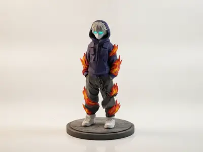 Urban Streetwear Version Of Todoroki Shoto From My Hero Academia Figurine 3D Printable