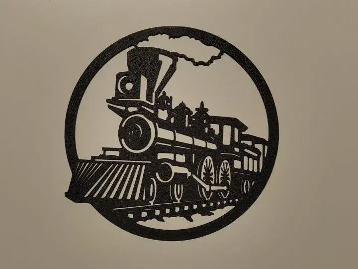 Steam train wall art