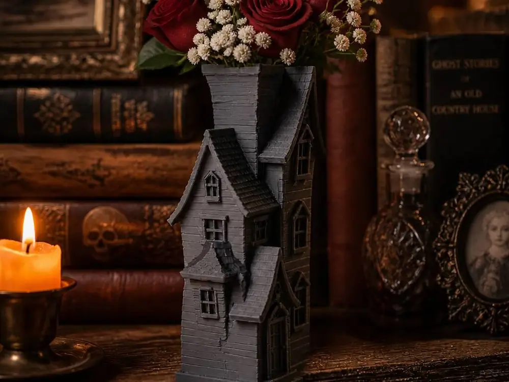 Haunted House Vase - Gothic Halloween Decor