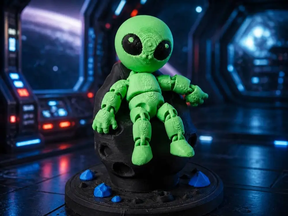 Alien Baby Flexi Toy - Articulated Space Fidget