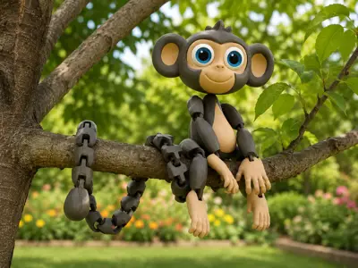monkey tail 3d modal