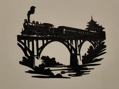 Train wall art
