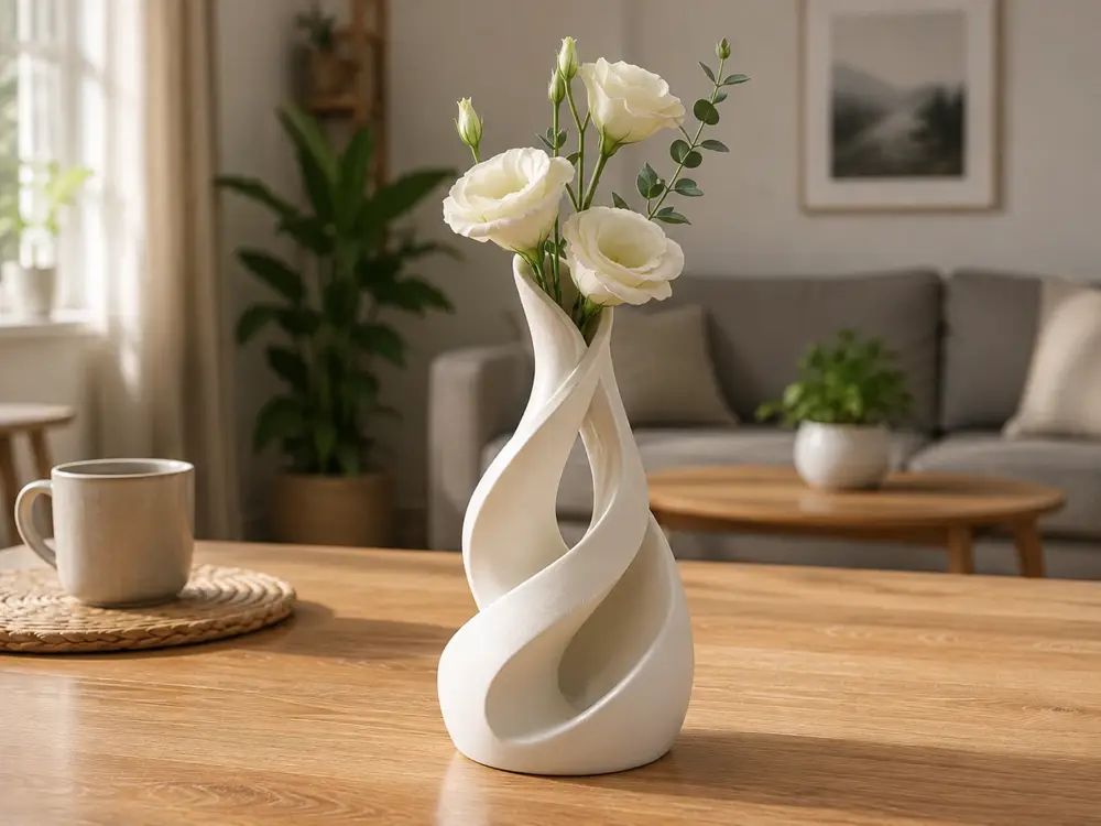 Flow Vortex Ribbon Vase