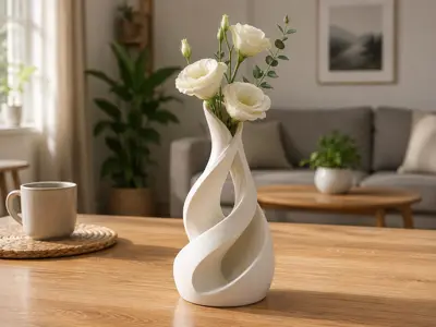 Flow Vortex Ribbon Vase
