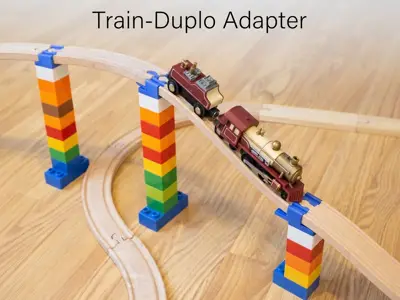 Wooden Train-Duplo Bridge Adapter