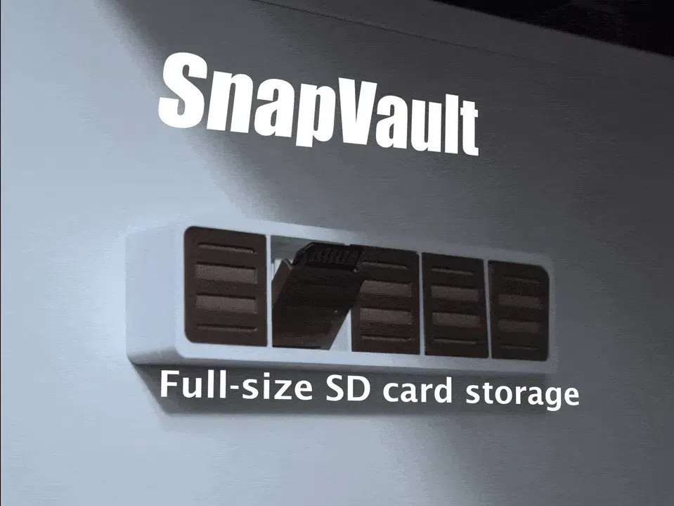 SnapVault — Wall-mounted SD card storage