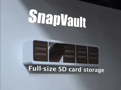 SnapVault — Wall-mounted SD card storage