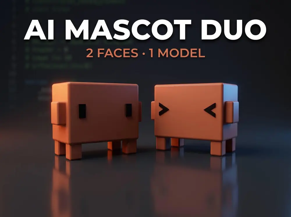 Claude Code Mascot Mini Figurine Duo Pixel Art