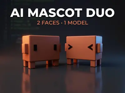 Claude Code Mascot Mini Figurine Duo Pixel Art