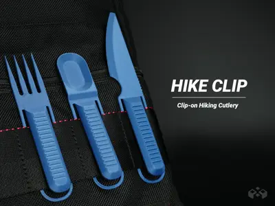 Clip-on Hiking Utensil set