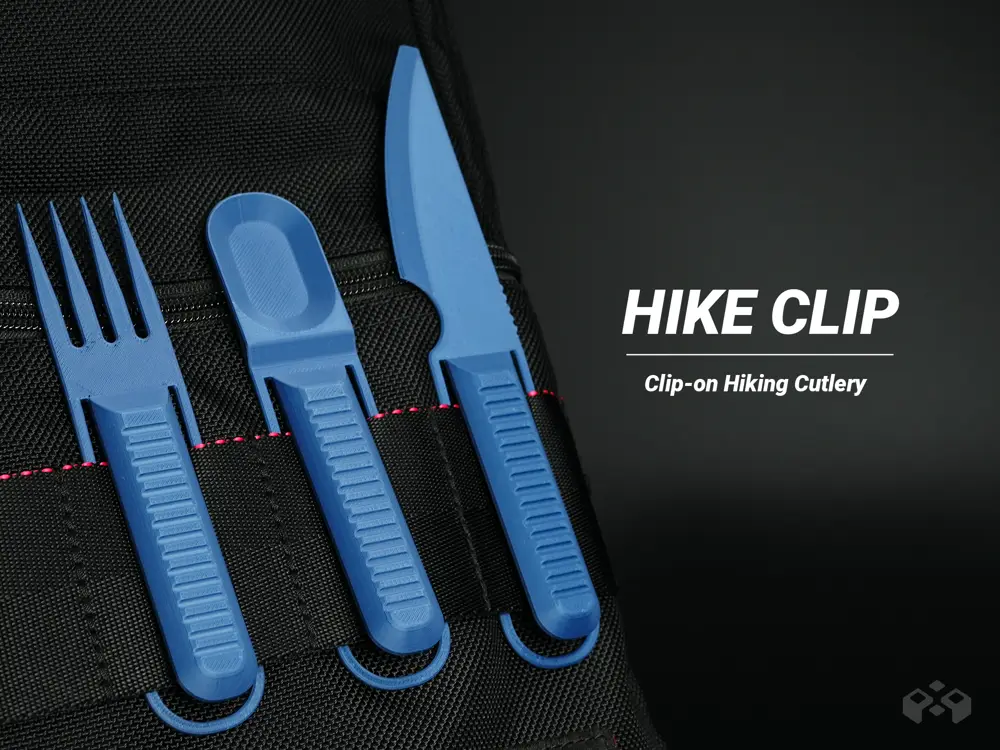Clip-on Hiking Utensil set