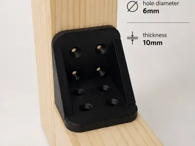 90° Angle Bracket for 80mm Timber | Hex Nut & Countersunk Versions