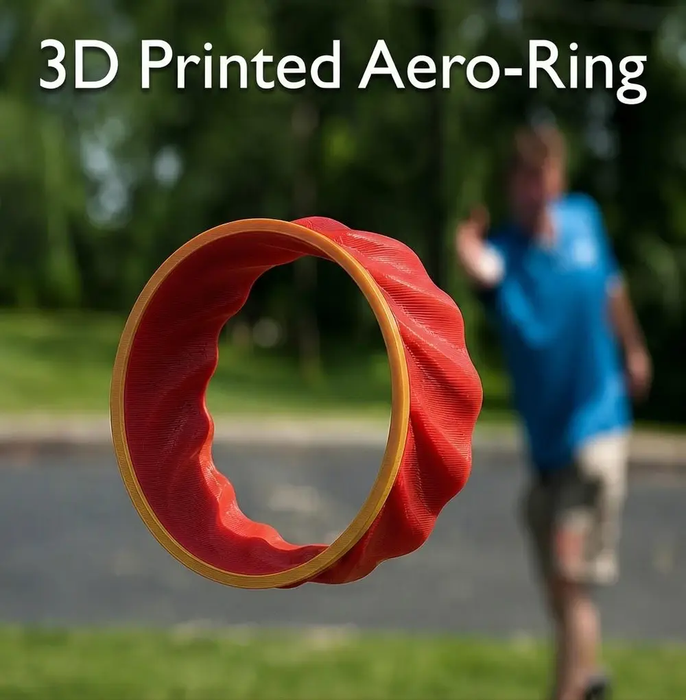 Hollow Flying Ring - Long Distance Spiral Toy (extra rotation!)