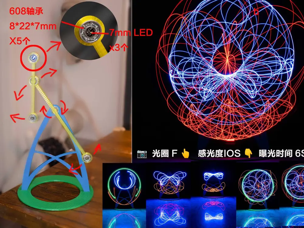 光绘LED混沌摆  LED Chaos pendulum
