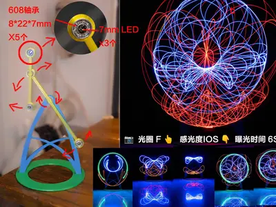 光绘LED混沌摆  LED Chaos pendulum
