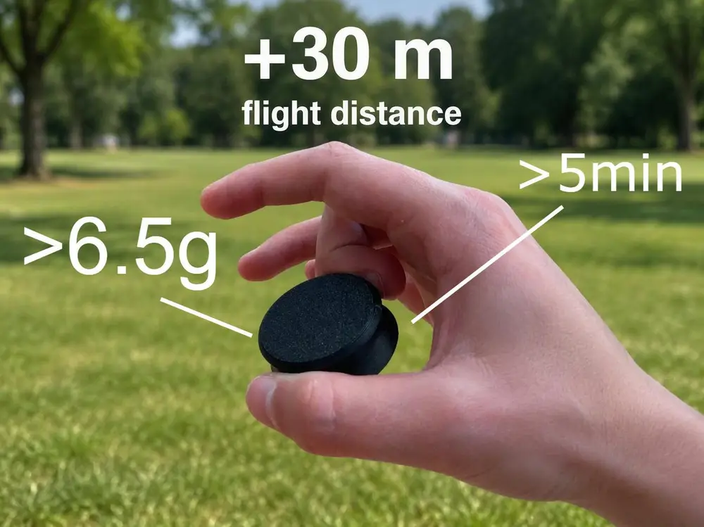 flying disc 0.65g | >5min printing! (+30 meters)