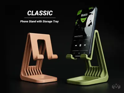 Classic iPhone Stand with Storage Tray
