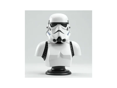 Realistic bust of a Stormtrooper
