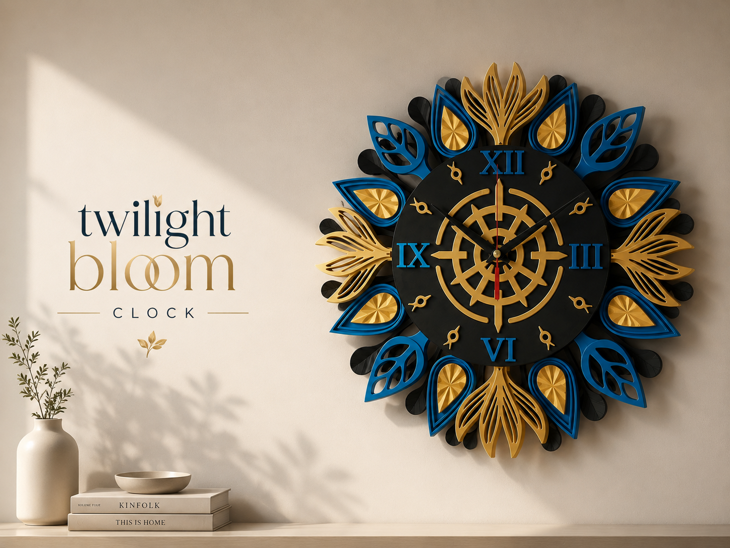 Twilight Bloom Clock - Makeronline - More Than Fun