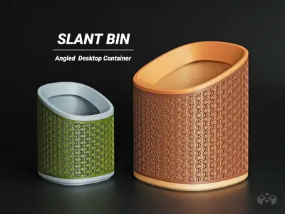 Slanted Desk Bin – Angled Desktop Container