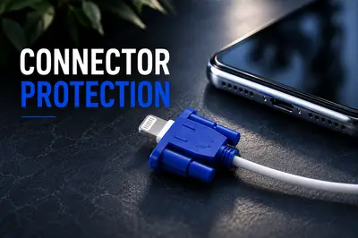 Lightning connector cover like old vga connector