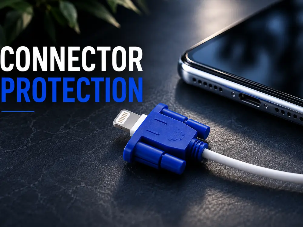 Lightning connector cover like old vga connector