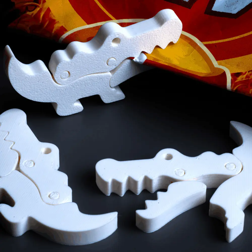 Bag Clip Crocodile (with lock, print in place)