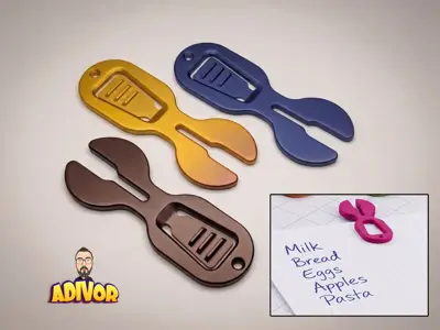 Shopping Cart Token with Grocery List Clip (4 Sizes)