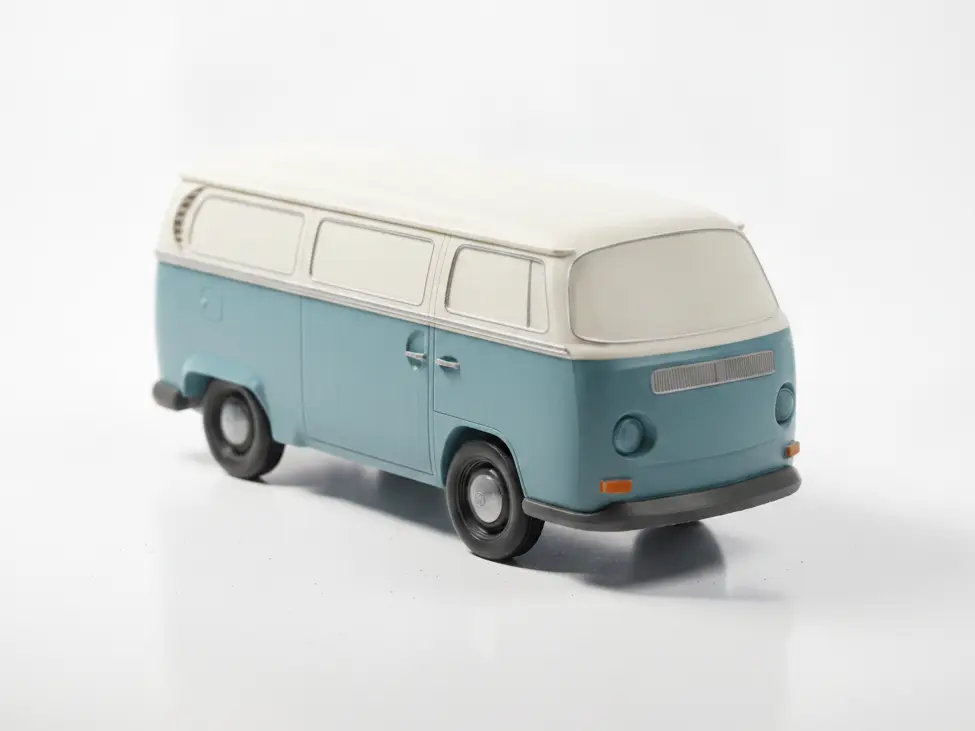 VW Kombi 1973 (Hippie Version) - Classic Camper Van Model