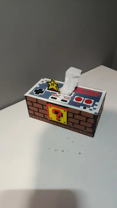 Mario bros retro pixel tissue / wet wipes box dispenser - no supports