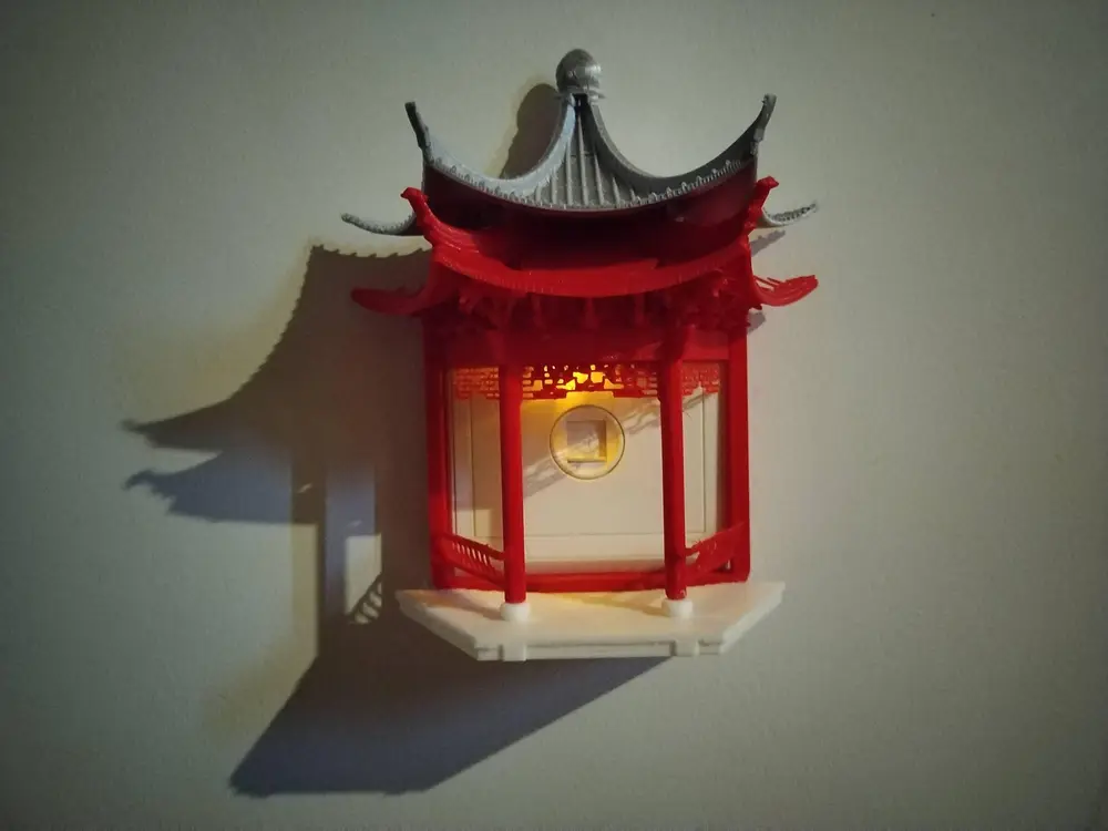 中式美学半边亭86开关