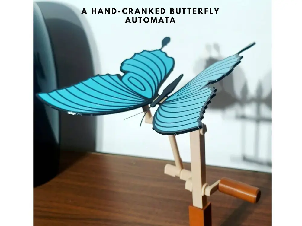 The Flutter Kit - a hand-cranked butterfly automaton