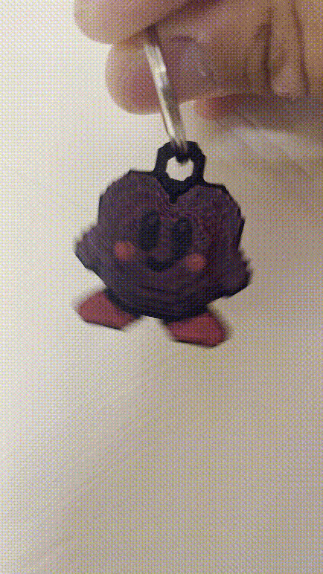 Kirby Pixel Art Keychain