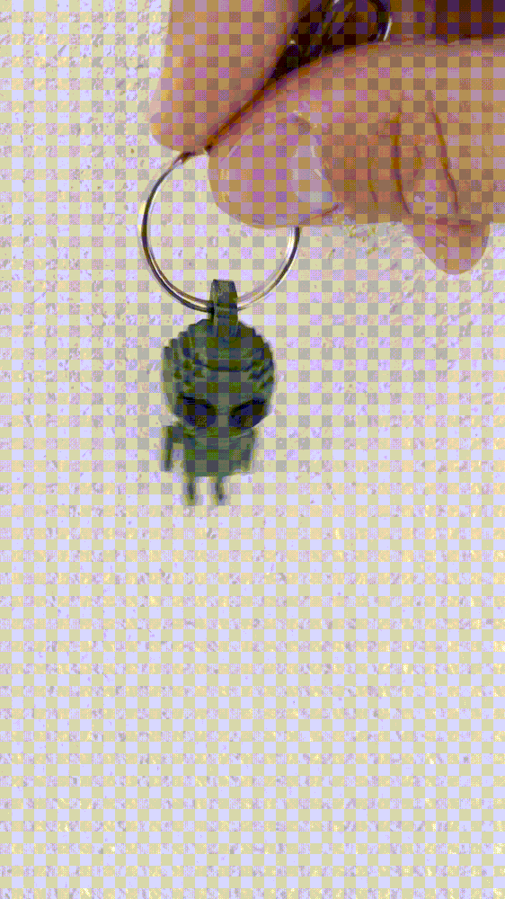 Pixel Alien Keychain