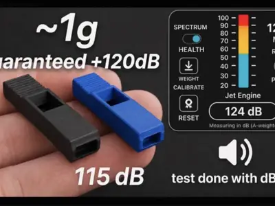 Mini Whistle – 115dB, ~1g – Tested with dB App
