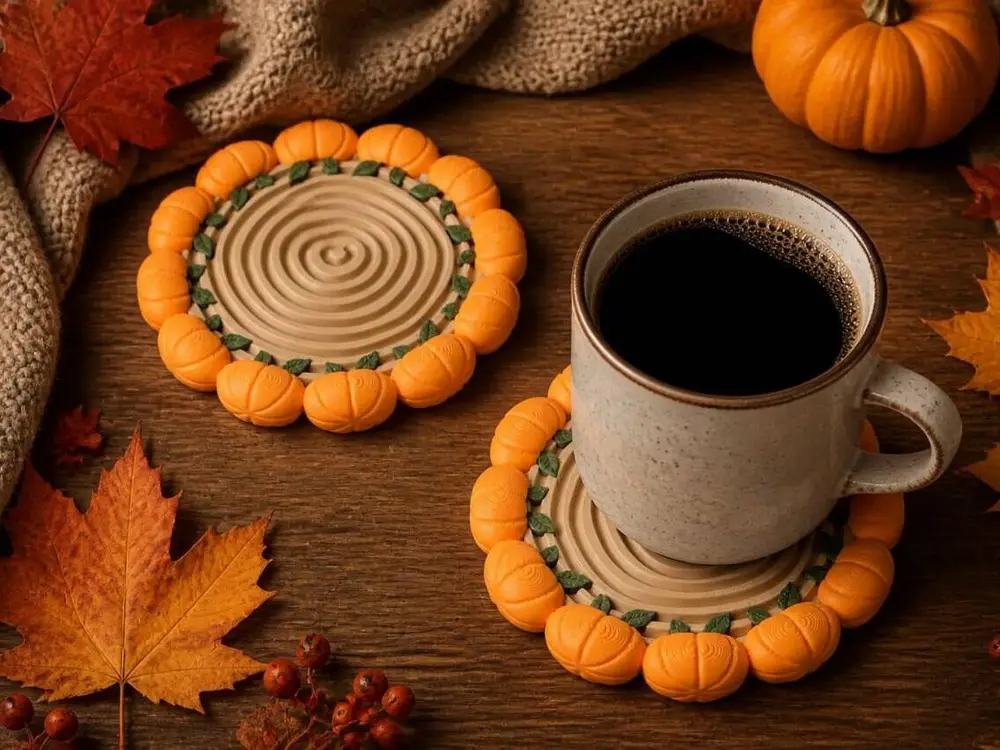 Pumpkin Patch Coasters – Autumn Cup & Mug Stands